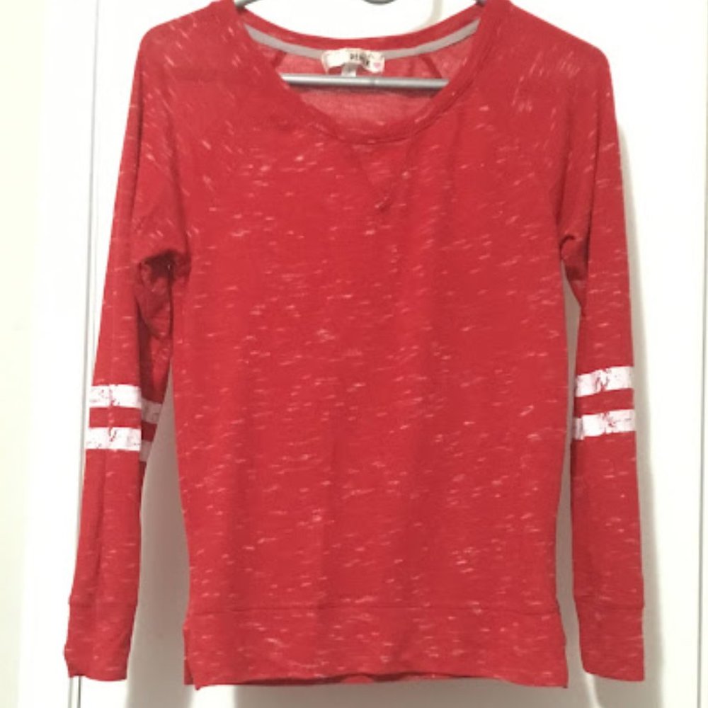 Red Long Sleeve Small Derek Top